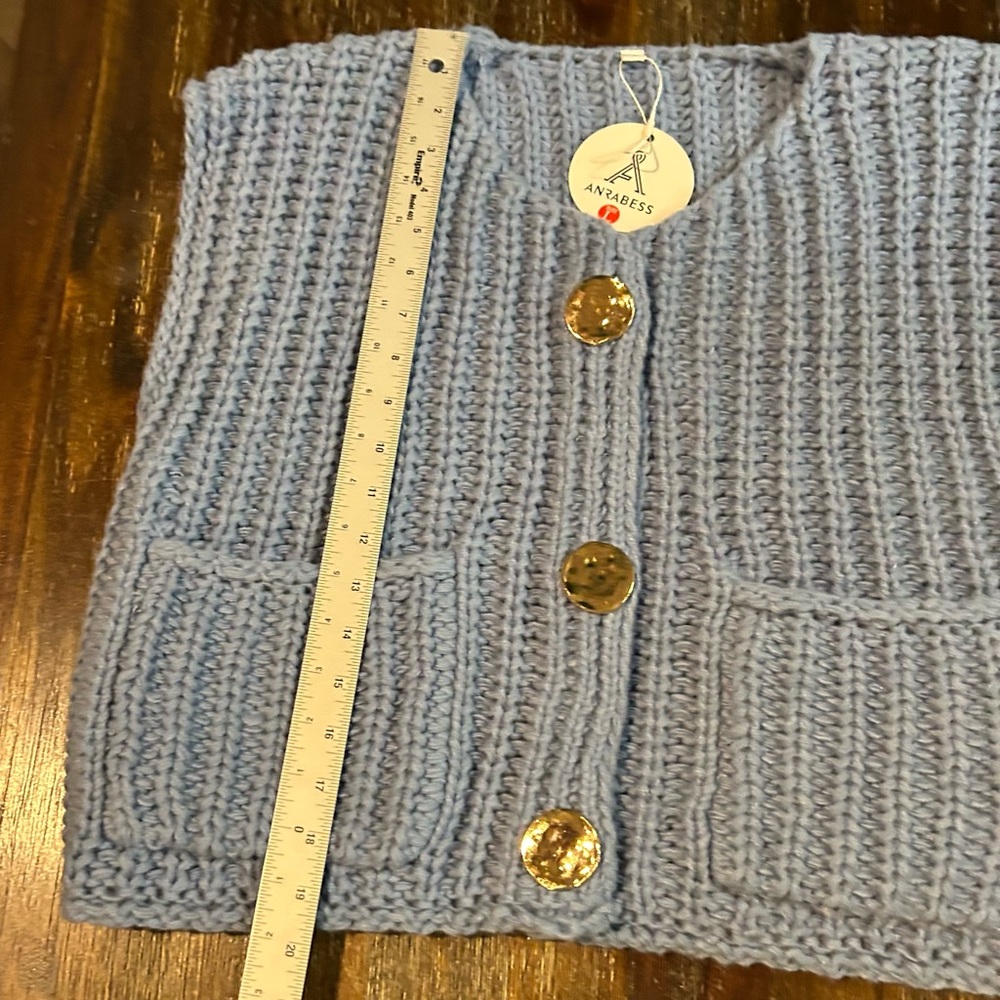 ANRABEES Women's Sleeveless
Chunky Knit Cardigan - Picture 4 of 6